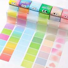 1 Box (105 Sheets) Funny Monster Sticky Notes, Macaron Gradient Colors, Comes With Cute Monster Shaped Dispenser Box, Transparent Material Writes Smoothly Without Ink Blots, Peels Off Cleanly Without Residue, Large Capacity Design Compatible With Colored Coding Refills. Precisely Hits The Needs Of Students, Planner Enthusiasts, Office Workers And Desktop Organizers, Suitable For Classroom Note-Taking Marking - A - View 6