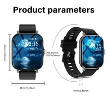 1.83-Inch Full Touch Screen Unisex Smartwatch With The Following Features: Call Answering, Message Alerts, Music Control, Remote Camera, Pedometer, Calorie Tracking, Multiple Sports Modes, Alarm, Incoming Call & Message Notifications, Compatible With Android And IOS - Multicolor - View 5