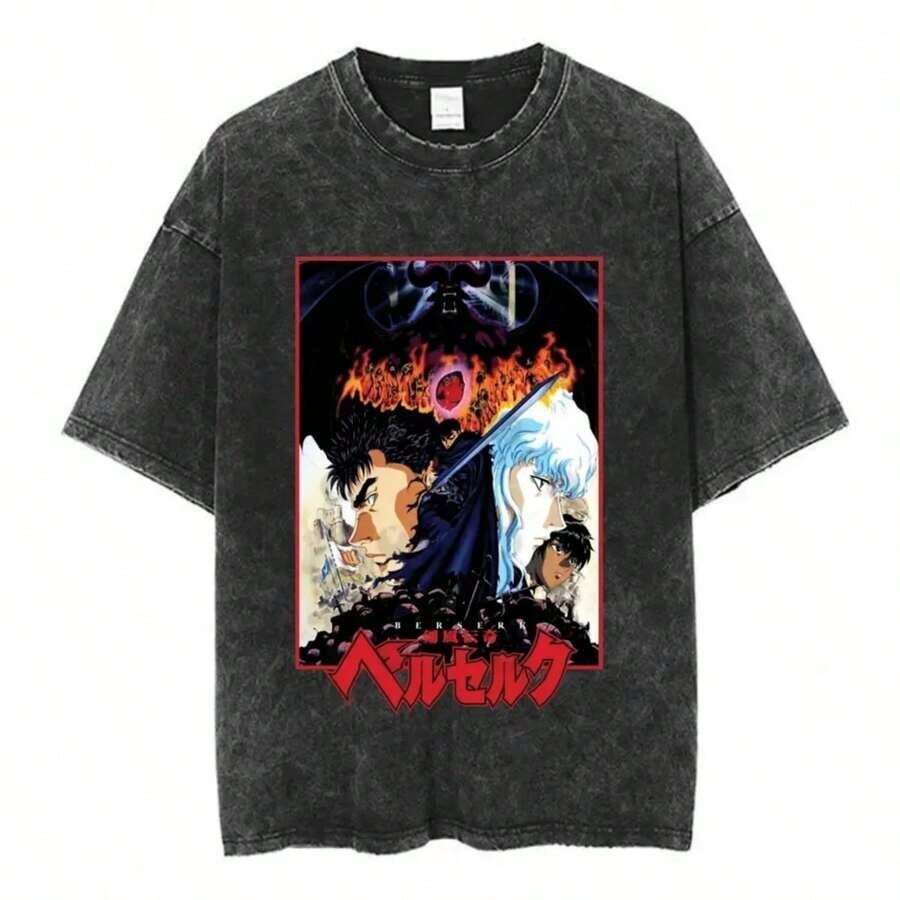 Invincible Erhero Omni Man Washed T Shirts Streetwear Hip Hop Vintage T-Shirts Tees Tops For Men Women Harajuku Printedsummer Outfits For Womengraphic Tees - 黑色 10 - 查看 1