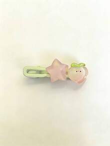 1pc/4pcs Cute Jelly Color Peach & Strawberry Hair Clips, Side Bangs Clips, Girly Hairpins, Sweet Girl Alligator Hair Clips,Summer,Holiday,Travel - Multicolor - View 12
