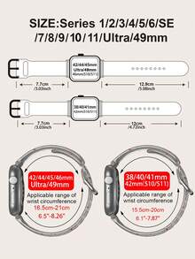 半透明紅色波點櫻桃結圖案時尚矽膠錶帶，適用於 38mm 40mm 41mm 42mm 44mm 45mm 46mm 49mm，相容 Series Ultra/S10/SE/8/7/6/5/4/3/2/1 - 彩色 - 查看 6