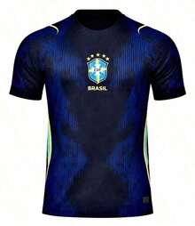 26/27 New Brazilian National Team Uniform Blue World Cup Fan Version - Xanh đậm - Xem 2