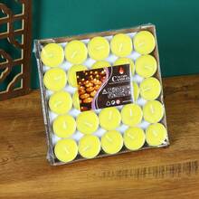 Unscented Tea Light Candles 50 Pack | 4 Hours, White, Smokeless, Dripless Small Votive Paraffin Tealights | Long-Lasting For Home, Weddings, Events, Emergencies | Mini Candles Bulk - Multi-colored Candles - View 12