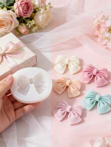 3D蝴蝶结硅胶蜡烛模具 - DIY蜡烛/石膏/肥皂模具，浪漫情人节/生日/结婚礼物，家居装饰/礼品包装 - 蝴蝶結模具 - 查看 5
