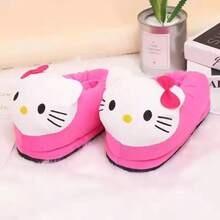 Dép bông ấm áp Hello Kitty hình hoạt hình Sanrio, dép đi trong nhà mùa thu đông, dép hình búp bê nhồi bông cho bé gái và phụ nữ, quà tặng sinh nhật. - Nhiều kiểu dáng - Xem 3