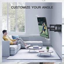 Luminpool Extendable TV Wall Mount For 26-65 Inch TVs. Features A Tilt-Mounted Design With A 3.14-14.17 Inch Extendable Arm, Supporting Full-Range Rotation And Tilt Adjustment. Compatible With VESA Mounting Holes Up To 400x400mm, Supporting Up To 66 Lbs/30 Kg. - Black - View 6