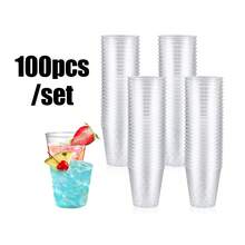 50/100个装优质1.7盎司硬塑料一次性葡萄酒品鉴杯 - 1.7盎司透明塑料一次性葡萄酒品鉴杯、一次性浓缩咖啡杯、透明一次性葡萄酒品鉴杯，适用于甜点、浓缩咖啡、婚礼和派对开胃菜的葡萄酒品鉴杯 - 查看 10