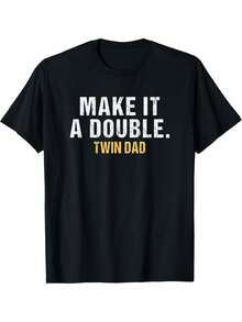 Make It A Double Dad Of Twins-Shirt - 黑色 - 查看 12