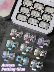 AiFer 9色极光拍打胶高饱和度流行半固态凝胶指甲油，适用于美甲沙龙特供 - 彩色 - 查看 5