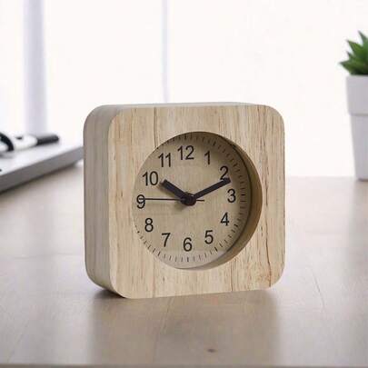 1 pieza Reloj despertador analógico, sin sonido de tic-tac, función de repetición, alimentado por batería, reloj despertador retro, simulado, reloj de escritorio con luz nocturna, requiere 1 batería AA
