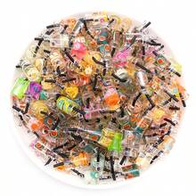10颗混合随机水果树脂珠，棒棒糖、草莓、葡萄形状吊坠，适合DIY创意耳环、项链、手链、珠宝制作材料 - 水果瓶吊墜 - 查看 2
