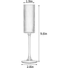 Bộ 1/2/4/6 ly sâm panh pha lê - Ly sâm panh có gân 170ml, cấu trúc bền chắc, không vỡ, có thể tái sử dụng, chất lượng cao, mang đến vẻ lãng mạn cho đám cưới, kỷ niệm hoặc các bữa tiệc ngày lễ, phù hợp cho đám cưới, tiệc cô dâu, lễ Phục sinh, ngày Valentine hoặc lễ đón năm mới. - Xem 7