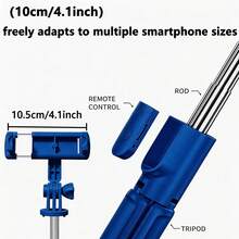 Gậy chụp ảnh tự sướng cao cấp màu xanh dương (Màu xanh dương lý tưởng) 1 chiếc Gậy chụp ảnh tự sướng không dây kèm chân đế tripod, điều khiển từ xa, giá đỡ điện thoại và chân đế tích hợp, thích hợp làm quà tặng mùa xuân và Ngày của Mẹ. - Một cỡ - Xem 4