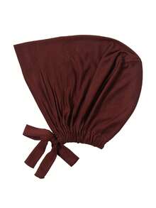 1pc Women's Solid Color Headscarf Lining, Breathable Soft Stretchy Headscarf Lining, Non-Slip Comfortable Headscarf, Chemo Sleep Cap, Lightweight Head Cover, Suitable For Daily Wear, Hair Loss, Travel, Yoga, Work, Headscarf Lining, Summer, Beach, Hat - Color - View 6