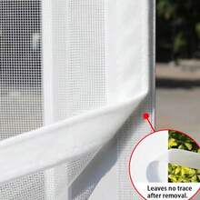 1pc Self-Adhesive Window Screen Net, Invisible Insect Proof Net For Home Use In Summer, Easy Installation - White Mesh With White Trim - View 4