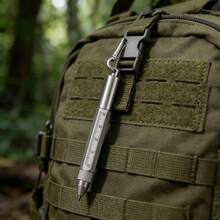 Multifunctional Mini Pocket Ballpoint Pen, Black Ink, Rotary Design, Stationery, Office And School Supplies, Back To School Essential - D-Silver - View 6