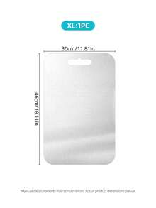 1/3 chiếc thớt thép không gỉ, thớt đa năng dùng để thái thịt, trái cây, rau củ, dụng cụ nhà bếp bền chắc cho gia đình và cắm trại. - Xem 10