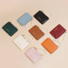 1 pieza Cartera de mujer ultra delgada y de moda Baellerry, billetera con cremallera de perlas, adecuada para uso diario, billetera mini corta, soporte para múltiples tarjetas, para llevar efectivo, ir y venir, recuerdos, cumpleaños, Halloween, regalo de Navidad - Multicolor - Ver 10