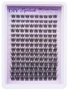 ELAE 140Pcs Lash Clusters Manga DIY Lash Extension Anime Eyelash Clusters 8-16mm Spiky Individual Eye Lashes Wispy False Eyelashes D Curl Cosplay Doll Cluster Eyelash Extensions Super Thin Band - Kéo dài khóe mắt ngoài - Xem 5