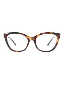1 Pair Women's Leopard Print Cat Eye PC Frame Retro Personalized Fashion Daily Commute Stylish Clear Glasses - Multicolor - View 3
