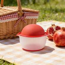 Dụng cụ bóc vỏ và tách hạt lựu thủ công, dụng cụ chiết xuất lựu tươi, dụng cụ nhà bếp để bóc vỏ và tách cùi trái cây, loại dùng tay. - Đỏ và trắng - Xem 6