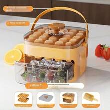 Dễ dàng lấy đá chỉ với một nút nhấn: Không cần vặn, đập hay ngâm! Chỉ cần nhấn nút và tất cả 48 viên đá sẽ bật ra trong vài giây, sạch sẽ và gọn gàng. Đồ dùng gia đình / Đồ dùng nhà bếp / Khuôn làm kem / Khay làm đá - Xem 12