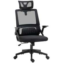 Ergonomically Adjustable Office Chair With Headrest And Armrests, Height-Adjustable Computer Chair With Swivel And Rocking Function. - Black - View 8