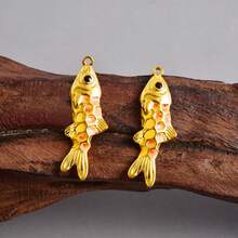 2 mặt dây chuyền hình động vật cổ điển, mặt dây chuyền hình cá giọt dầu bằng thép không gỉ 304, mặt dây chuyền kim loại quyến rũ để làm trang sức, hình xương cá, cá vàng, đuôi cá chép, phụ kiện tự làm vòng cổ, vòng tay, bông tai, chống thấm nước, chống phai màu, phù hợp cho cả nam và nữ, chủ đề biển, bãi biển, mùa hè. - Hình học - Xem 6