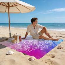 1 tấm chăn trải biển họa tiết Mandala phong cách Bohemian, cỡ cực lớn, nhẹ và bền. Lý tưởng cho du lịch, cắm trại và dã ngoại. Kích thước lớn dành cho người lớn. Hoàn hảo cho bãi biển và các hoạt động ngoài trời. - phong cách3 - Xem 3