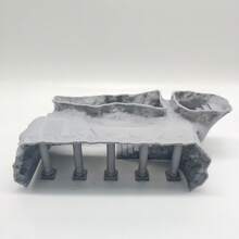 Roman Column Palace Shaped Aquarium Decor Cave, Brown - E - View 9