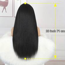 Headband Wig, Yaki Ribbon Hair, Black Synthetic Ribbon Wig, Lace-Free Wig, Natural Color Wig Cap - Multicolor - View 4