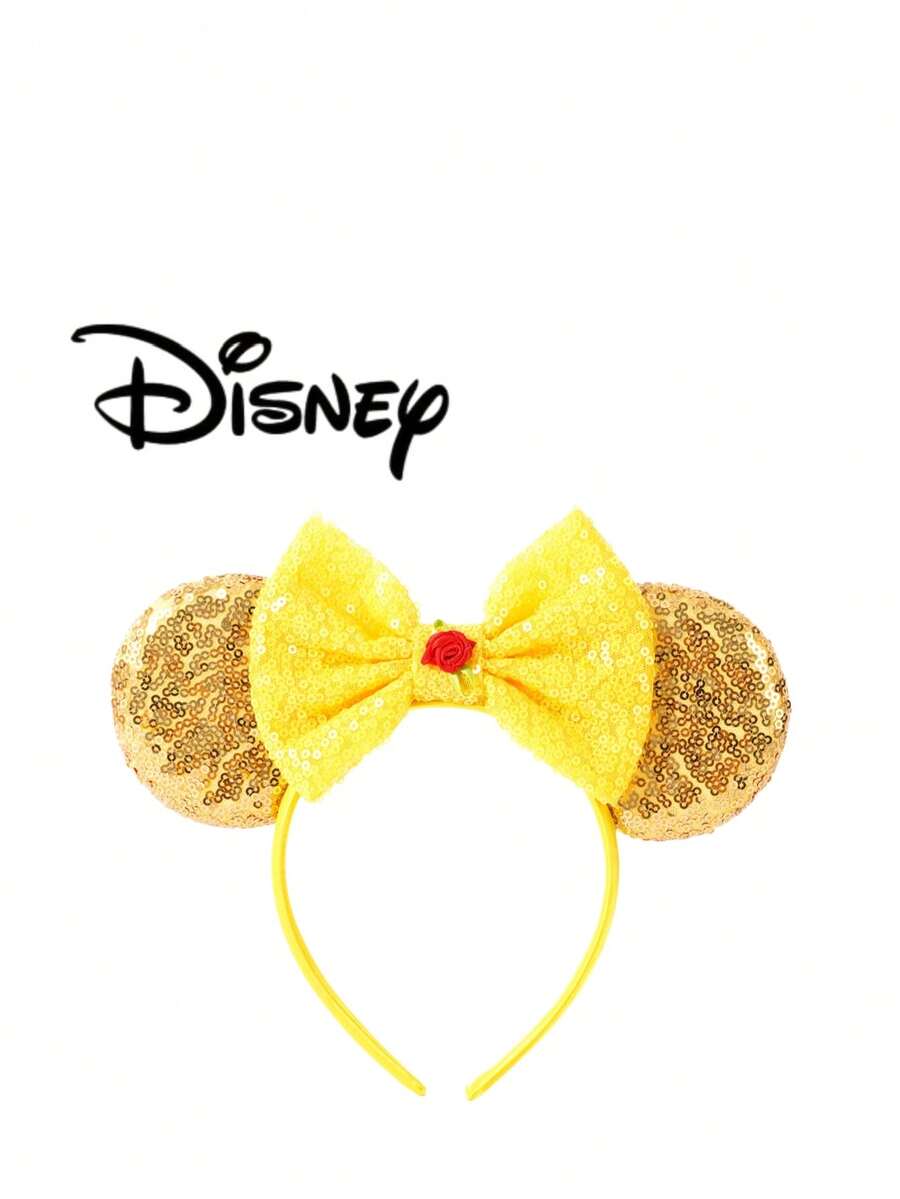 Disney 1 chiếc băng đô hoa nhỏ màu vàng, phụ kiện trang phục dự tiệc, thích hợp làm quà tặng ngày Valentine, quà tặng ngày lễ. - màu vàng - Xem 1
