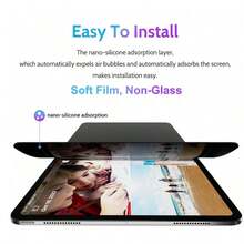 Yezodawee 1 miếng dán bảo vệ màn hình tương thích với máy tính bảng iPad, bảo vệ quyền riêng tư, chống nhìn trộm, cạnh cong, chống trầy xước và chống rơi vỡ, phủ toàn màn hình, chống bám vân tay mạnh mẽ, cảm ứng nhạy, chất liệu không phải kính, bề mặt giấy mờ, tương thích với iPad thế hệ thứ 11 (2025 A16), tương thích với iPad thế hệ thứ 10 (10.9"), tương thích với iPad Air 13/11" (M4/M3/M2, 2025/2024) và tương thích với iPad Pro 12.9". - màu đen - Xem 8