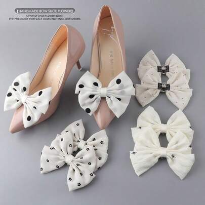 高品质鞋夹，蝴蝶鞋扣装饰，可拆卸复古新娘鞋配件