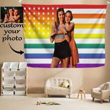 Customizable Personalized Tapestry With Photos And Text, The Best Gift For The American Independence Day,Wedding, Halloween, Christmas, Party, Father's/Mother's Day, Home Decor, Bedroom Aesthetics,Decoration And Hanging Fabrics For Student Dormitories During The Start Of The School Year,Warm Ambience,2D Flat Custom Tapestry, Local Printed Textile Wall Decor Garden Flag, Custom Flag Customized DIY Personalized Polyester Decorative Wall Hanging, Personalized Gifts Room Banner, Wall Banner, For College Dorm Decor, Outdoors, Parties, Festival Gifts Birthday Graduation Room Decor Home Decor Wall Decor Bedroom Decor Wall Art Poster Home Decor Living Room Tapestry For Room Wall Tapestry Room Decoration Stuff Gifts Suitable For Daily, Anniversary Party,Birthday, Wedding, Halloween, Christmas, Father's Day, Mother's Day, Valentine's Day, Easter, Home Decor, Anniversary, Graduation, Housewarming, Tea Room, Bedroom, Living Room, Indoor Home, Outdoor Flag Wall Tapestry, Custom Flag - Nhiều màu 5 - Xem 4
