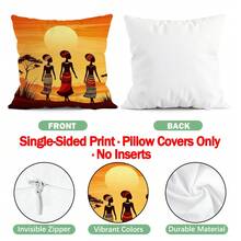 4pcs Traditional African Pattern Pillow Covers, Single-Sided Printed Cushion Covers, Suitable For Living Room, Bedroom, Home Decor, All Seasons - Multicolor - View 3