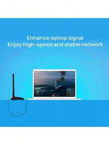 tp-link Gigabit Dual-Band USB3.0 Wireless Network Card, Desktop/Laptop WiFi Adapter Receiver, High Gain, Transmitter, TL-WN826N [Single Band 300M Plug And Play Version] - Black - View 2