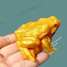 1pc Realistic Toad/Frog Squeeze Toy, Soft Squishy Stress Relief Novelty Gadget, Gag Gift, Slow Rebound Squeeze Toy - Multicolor - View 6