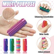 2 piezas Llavero anti-ansiedad con picos, ayuda a mejorar la concentración, regalo único para profesionales; Llavero 3D impreso y transpirable; Rodillo de masaje compacto, alivia eficazmente el estrés; Herramienta sensorial táctil, ayuda a relajar los músculos y aliviar la tensión; Regalo perfecto para aliviar el estrés y relajarse; Regalo único para amigos; Regalo esencial para volver a la escuela - Ver 1