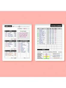 Monthly Bill Payment Checklist: Premium Bill Tracking Notebook (8" X 10"), 4-Year Planner, Includes 960 Records - Red - View 6
