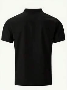 Kemeja Western Pria - Kemeja Lengan Pendek Motif Botanikal Gaya Koboi Western - Hitam - View 3