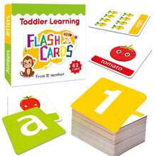 60pcs Toddler Flash Cards Set, Includes Letters, Colors, Shapes And Numbers, Suitable For 1-4 Years Old, Double-Sided Printing, Can Be Used For Learning Numbers, Number Cards And More. This Product Is Also Suitable For Children Learning And Is An Ideal Choice For Baby Teething. - Multicolor - View 8