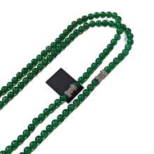 Bridal Fashion Necklaces - 6mm Green Chalcedony Necklace, 45cm (screw Clasp) - View 5