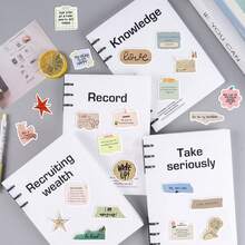 50PCS Fragmented Text Retro Handmade Stickers Nostalgia Laptop Luggage Cartoon Cool Skateboard Art Picture Phone Sticker Funny Stickers Kindle Scrapbook Supplies Laptop Sticker - 1 Set - View 4