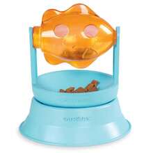 2-in-1 Treat Toy Spinning Fish Interactive Cat Toy and Topper for Cat Ball Track Treat-Dispensing Fish Orange - como en la foto - Ver 8