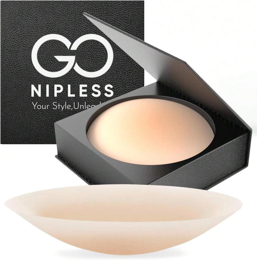Nipple Covers Women-Dermatologist Approved Sticky Bra, Reusable Silicone Pasties, Breast Petals A-DD Strapless & Backless Wear - 1 - View 1