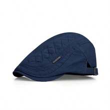 1pc Men's Retro Beret Hat, Outdoor Casual Versatile Newsboy Cap, Letter Embroidered Front Panel, Suitable For Daily Casual Wear, Random Style Shipped - Multicolor - View 12