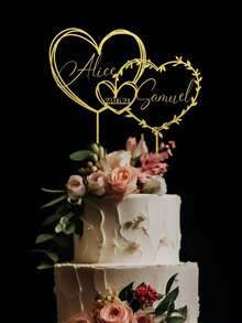 Customized Birthday Cake Decorations, Personalized Decor, Cake Decorations, Customized Acrylic, Suitable For Any Occasion, Birthday, Anniversary, Celebration, Family & Friends Gathering, Personalized Design - Multicolor - View 4