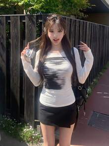 Women's Retro Casual Long Sleeve T-Shirt Spring - White - View 6