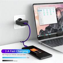 USB A 转 Type C 数据线 3A 快充[3.3 英尺/6.6 英尺/10 英尺] USB-C 快充尼龙编织线 兼容三星 Galaxy S26 S25 S24 S23 S22 S21 S10、Note 20 10 9 A51 G8 G7、Pixel 及其他 USB-C 设备 - 紫色 - 查看 3